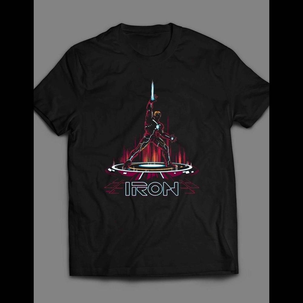 Iron Man Tron Mashup Comick Book Movie T Shirt Adult